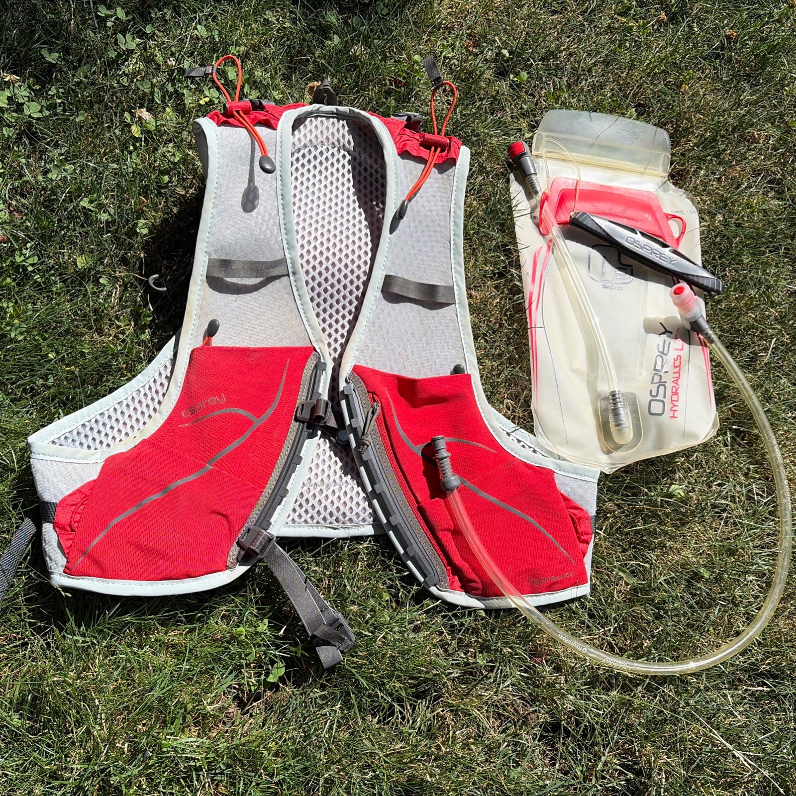 Osprey Duro 6 Hydration Vest Backpack Red Small 51oz 1.5L Reservoir