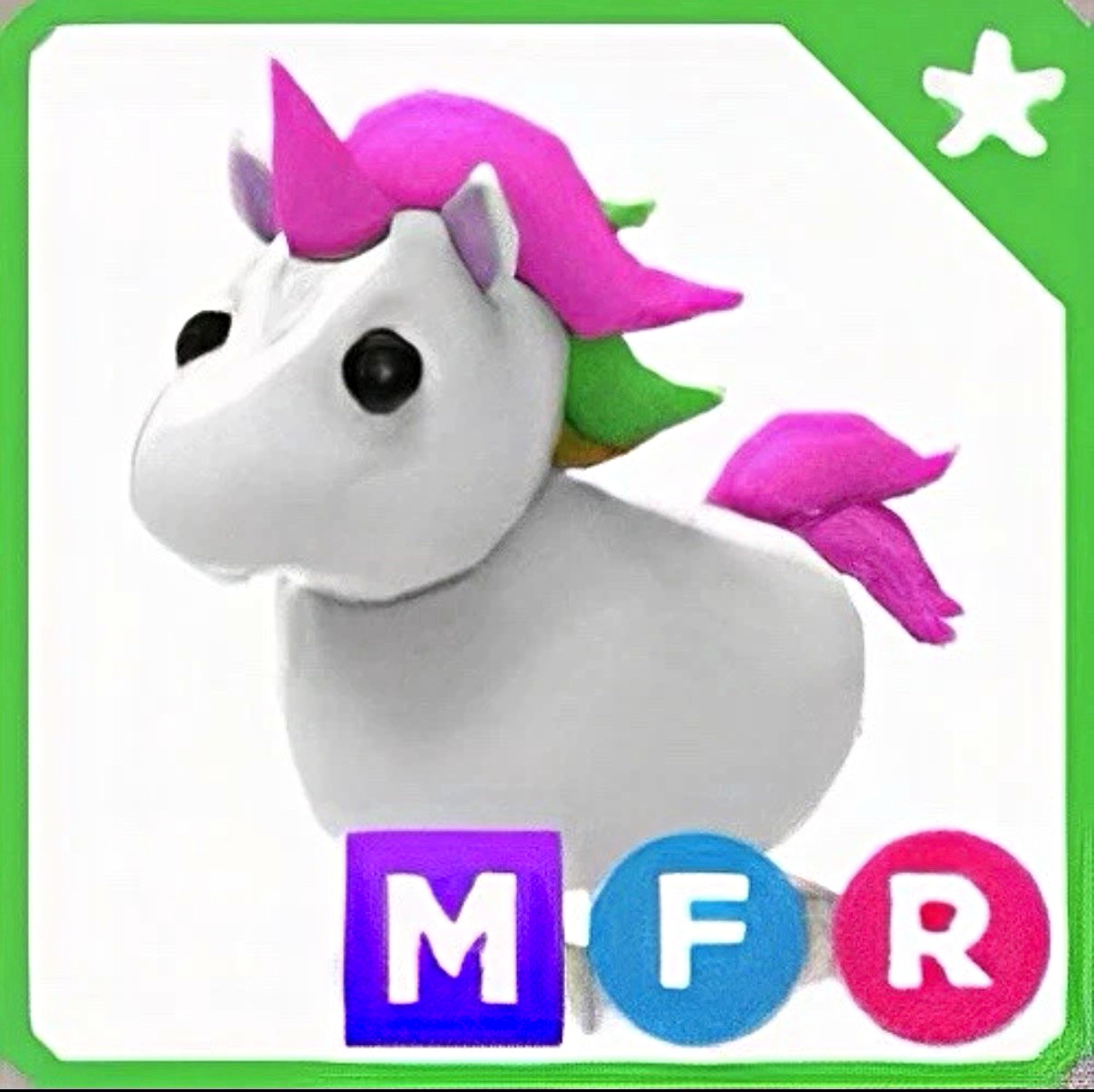 Adopt Me! Unicorn Mega Fly Ride (MFR) Roblox Virtual Game Item/Asset