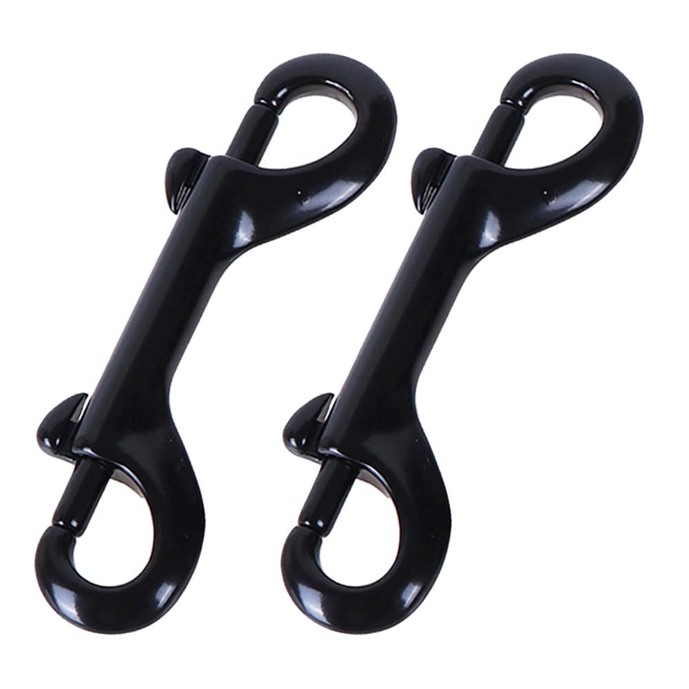 2 Pcs Double Ended Bolt Snap Hooks Alloy Trigger Chain Clips Heavy Duty Metal...
