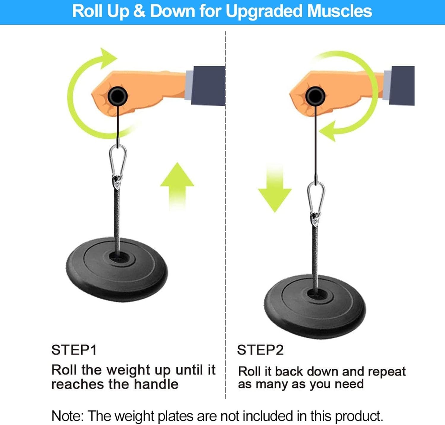Wrist and Forearm Blaster - Wrist Roller & Forearm Roller for Training, Workout