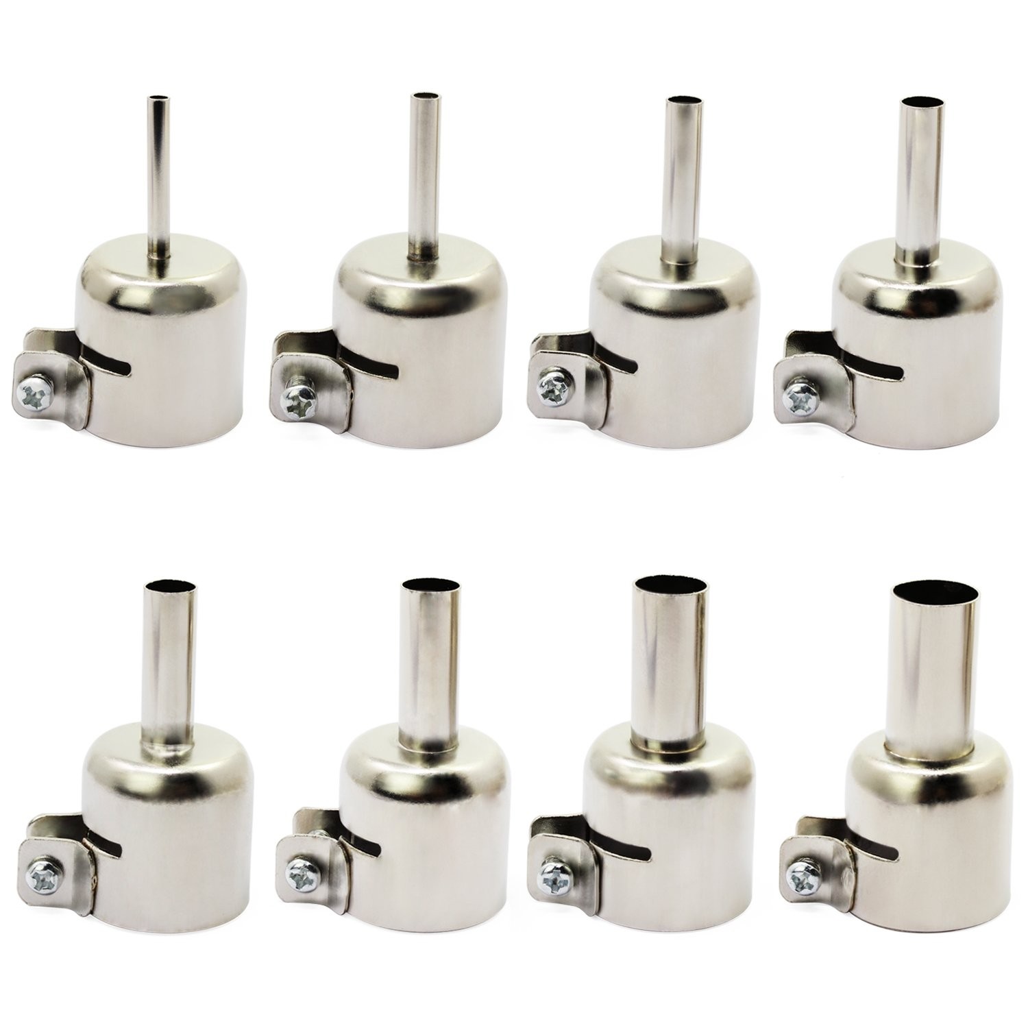 8pcs 312mm Heat Gun Nozzle Hot Air Gun Heat Resisting Nozzles Tips Tool For 850