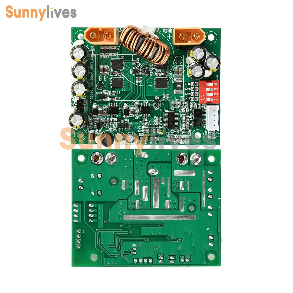 100W MPPT Smart Solar Controller DIP Switch for 12V 24V Energy Storage Systems