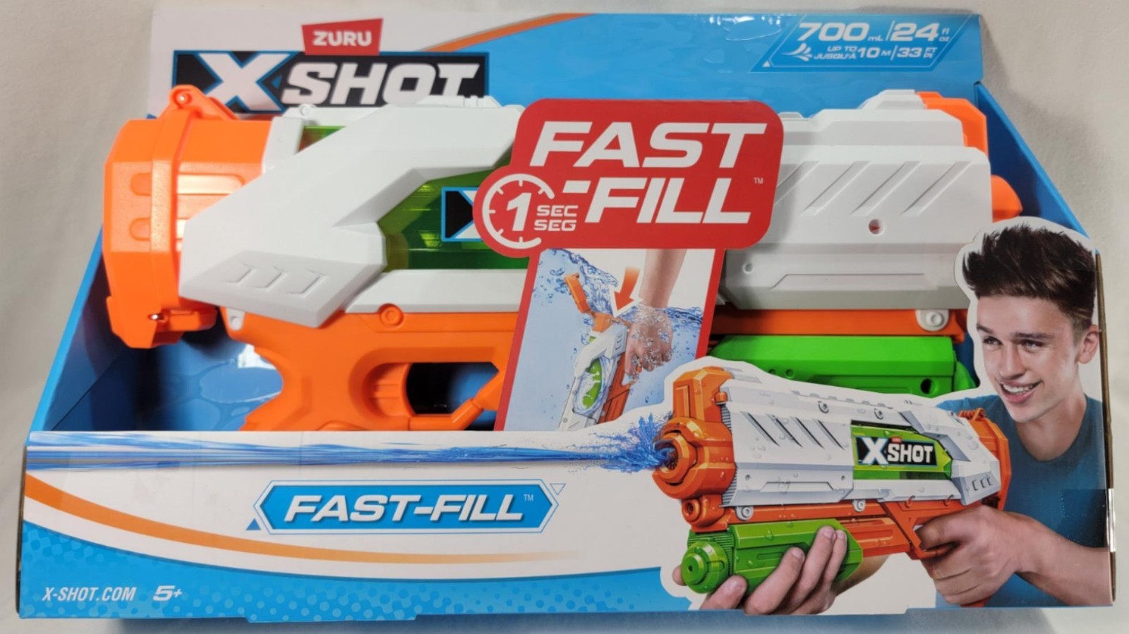ZURU X‑Shot Fast‑Fill Water Blaster 700  ml Lightweight Pump‑Action Soaker Toy