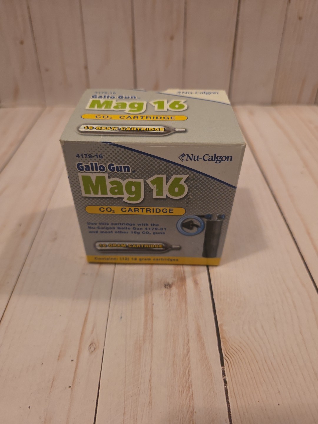 Nu-Calgon Gallo Gun Mag 16 16g CO2 cartridges - 12 x 16g cartridges 4179-16