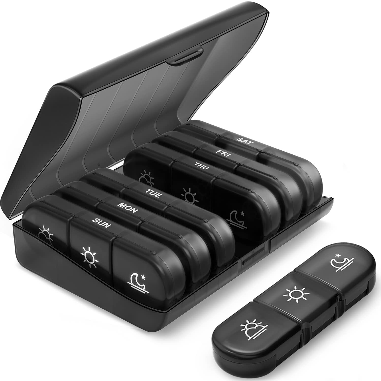 Weekly Pill Organizer Box 3 Times a Day Large Medicine Organizer Daily Pill Box