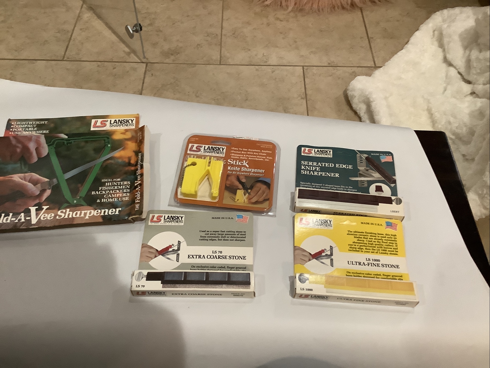 (3) Lansky Knife Sharpeners & (2)  Lansky Stones NEW OLD STOCK T6