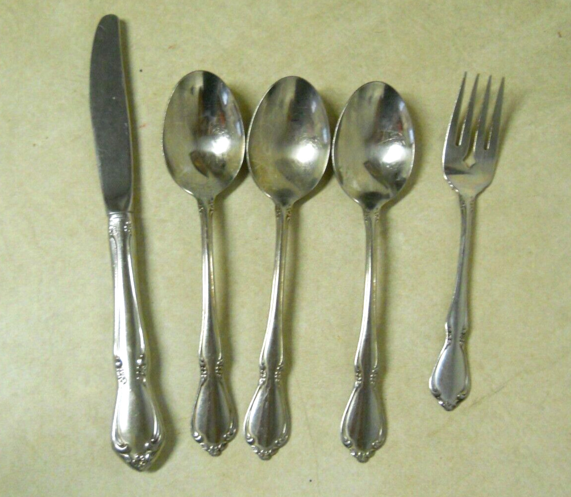 ONEIDA Stainless Flatware Chateau Pattern 5 PC Replacements Extras