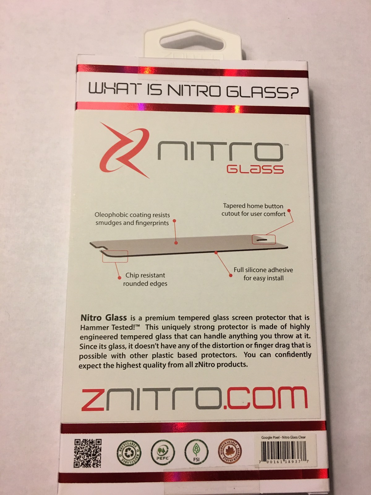 ZNITRO Tempered Glass Screen Protector For Google Pixel, Clear