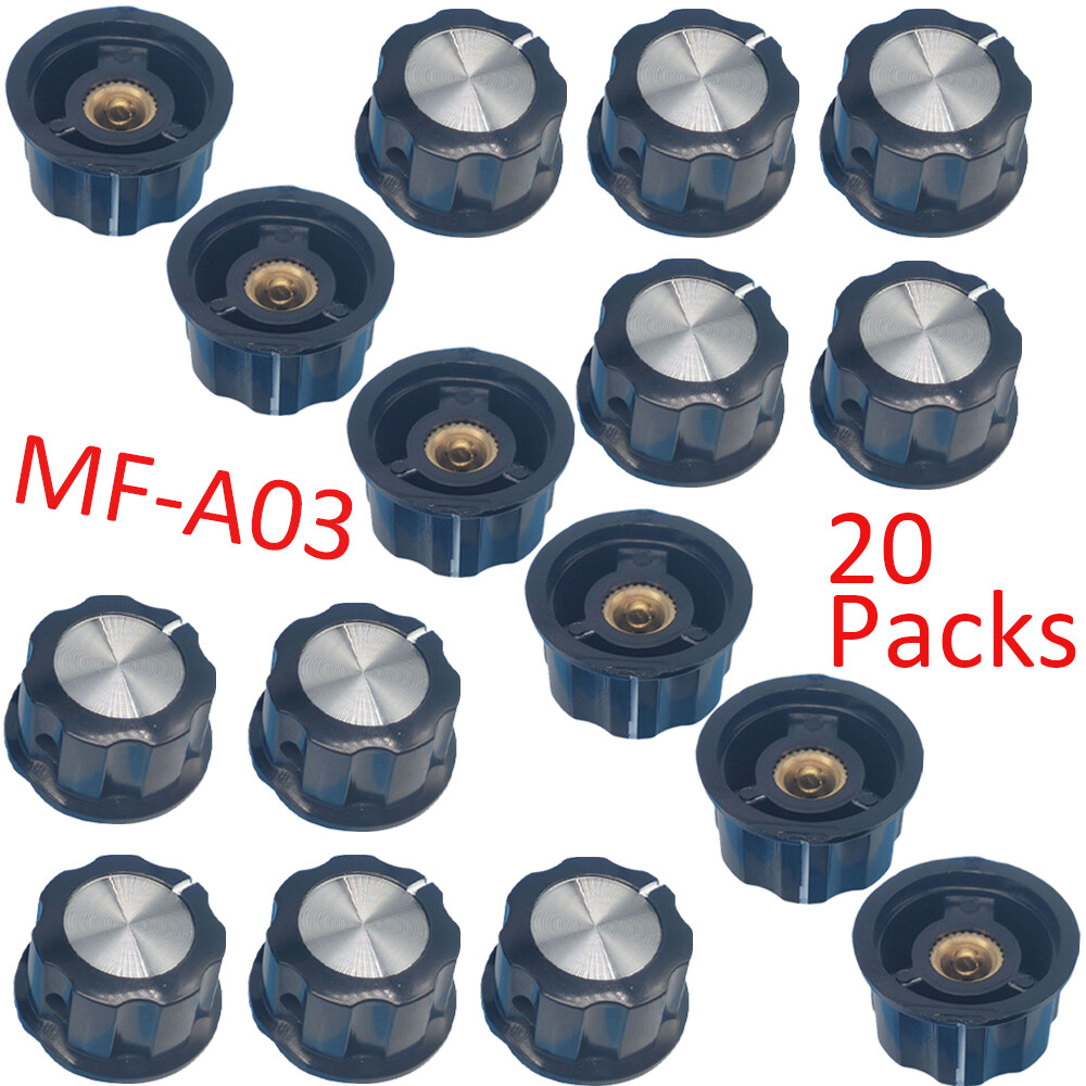 20 PCS MF-A03 Boss Style Knob For Guitars, Ham Radios & FX Pedals. USA SELLER!