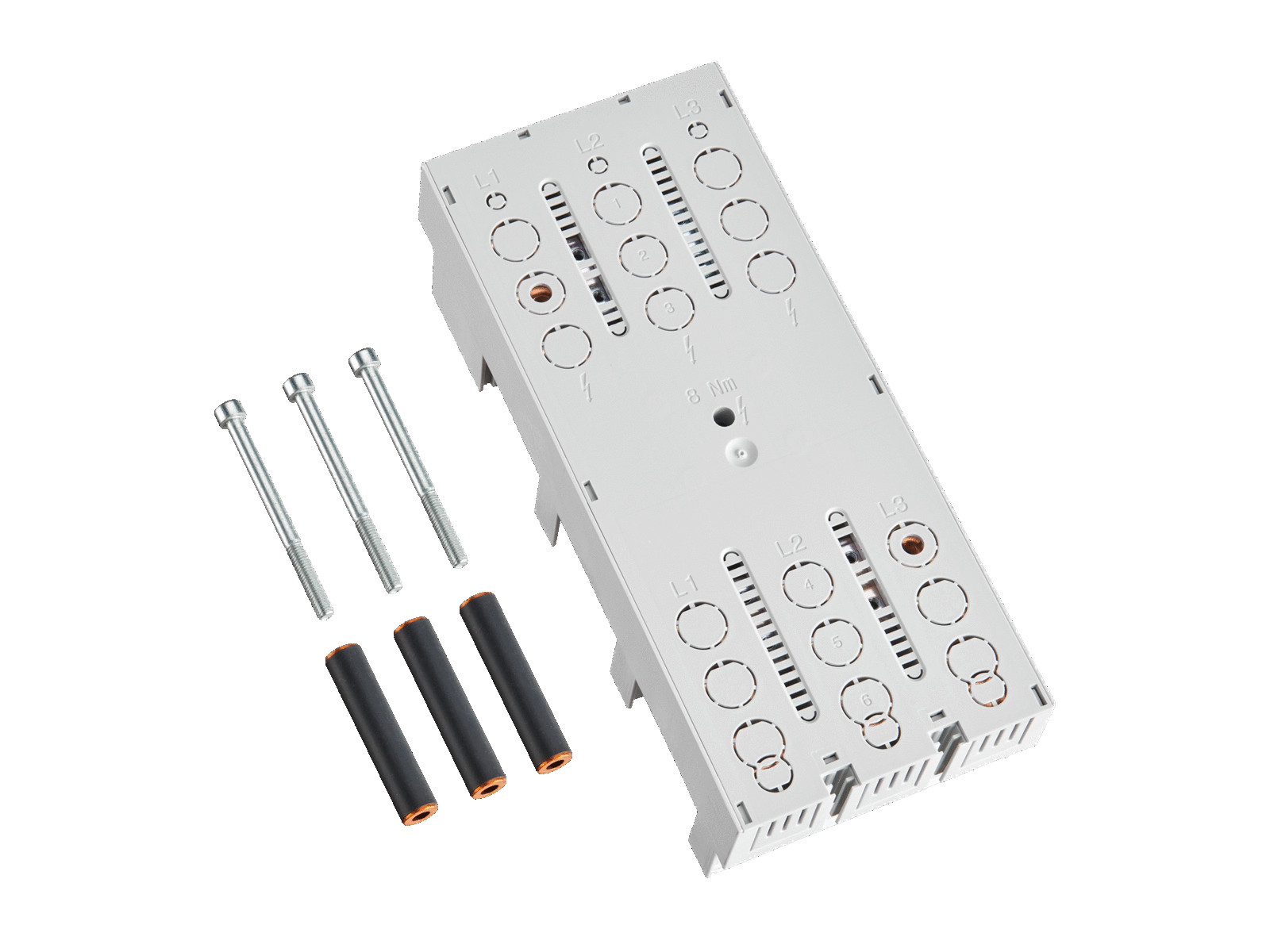 Wohner 32050000A, Busbar Adapter 250 A, 3 Pole, 1 PC