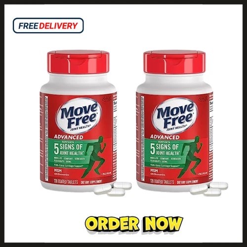 Move Free Advanced Plus MSM Joint Health Supplement 2 Pack (per pack 120Tablets)