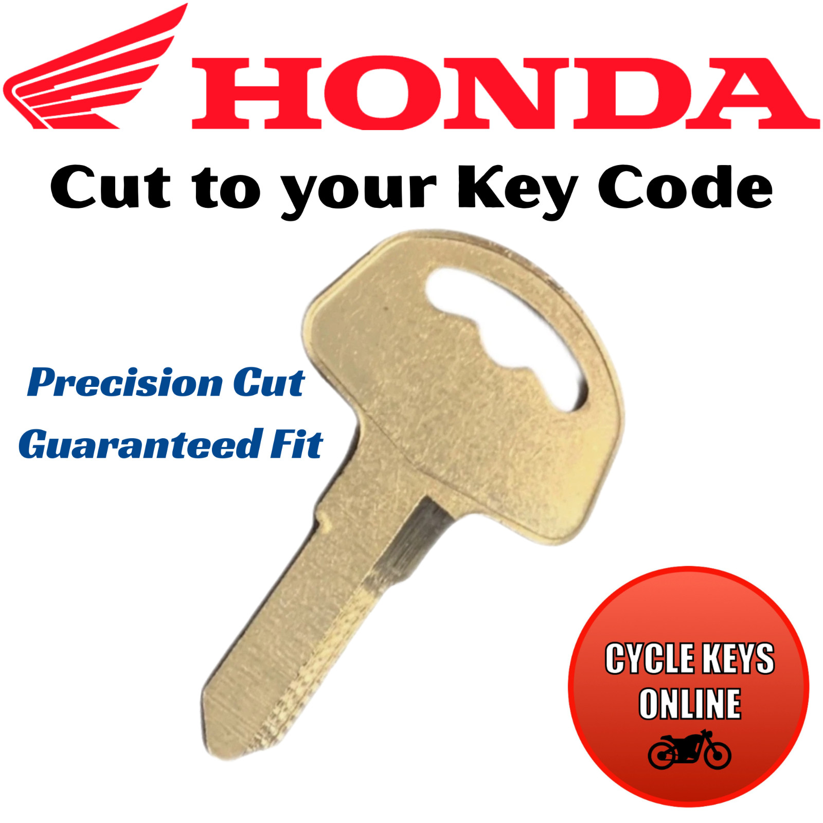 Honda ATV Keys (Quad & 3 Wheeler ONLY) Spare Cut to Code key A00-A99, B00-B99