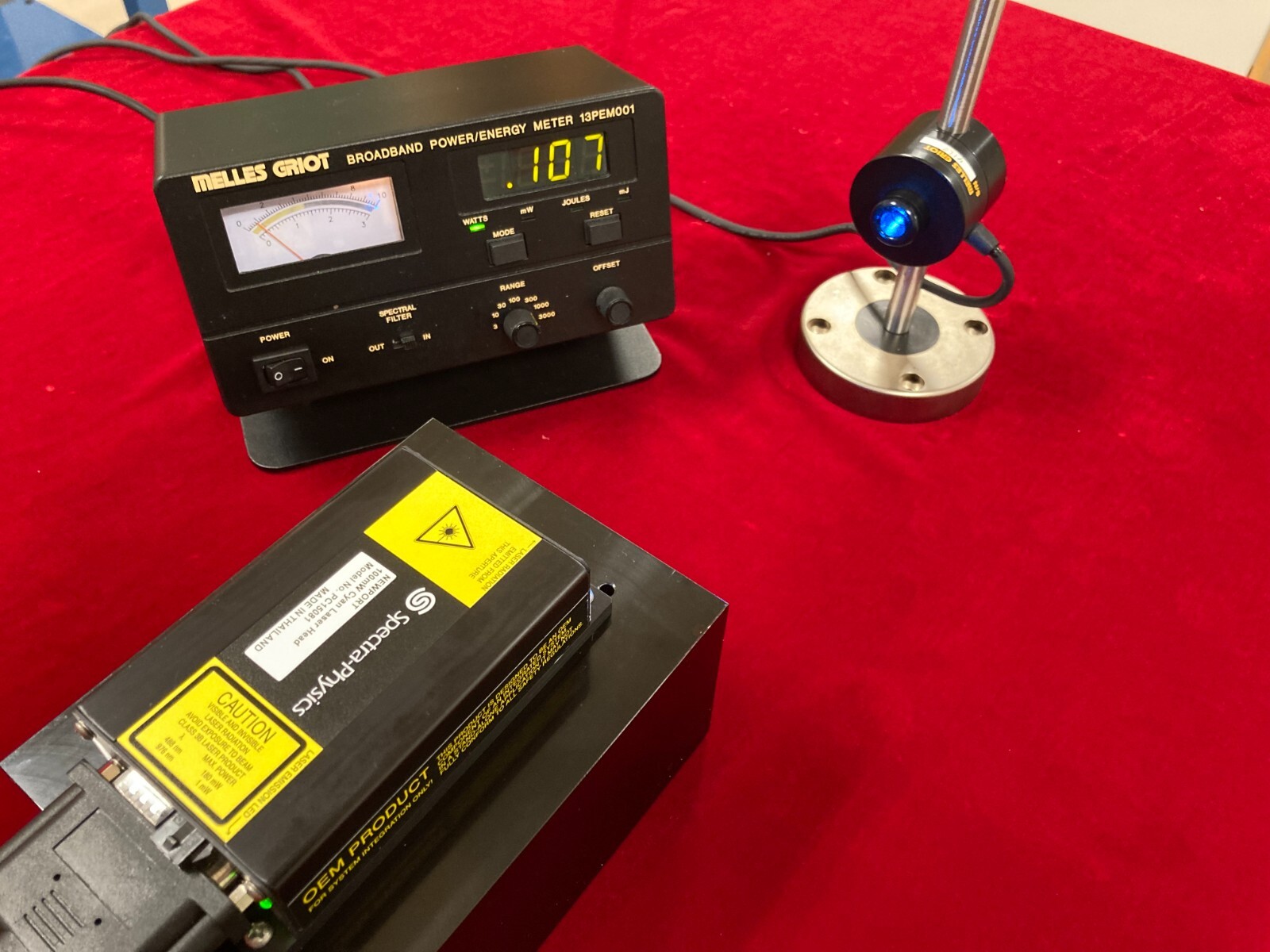 Spectra Physics Cyan 488-100 Laser Tested pure Single Frequency!  HOLOGRAPHY!