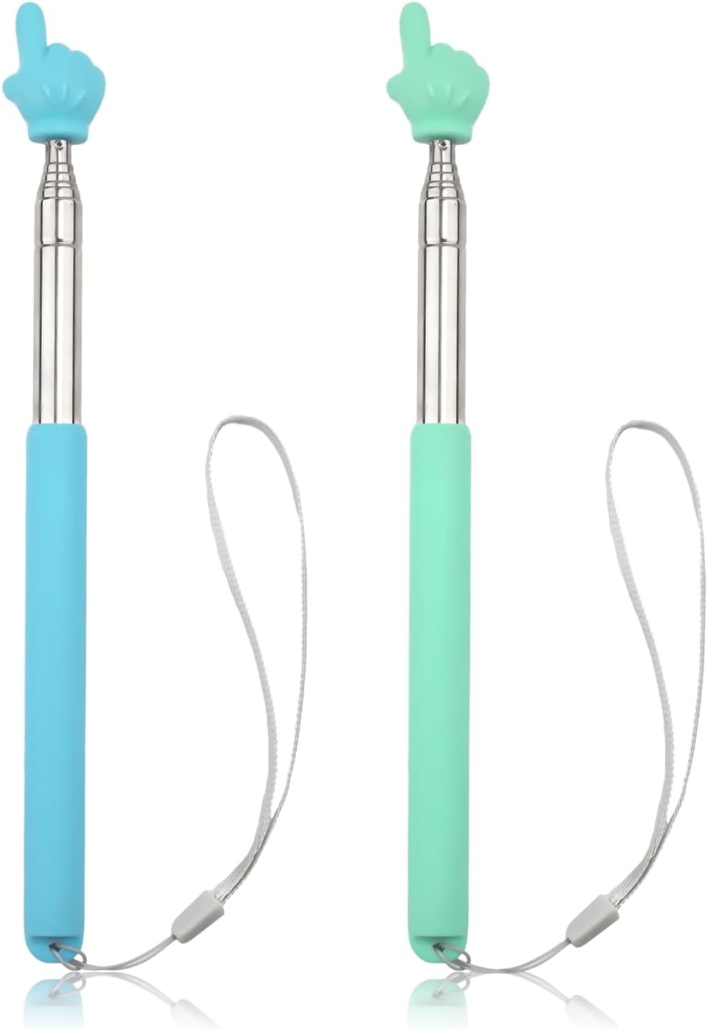 2pcs Telescopic Teachers Pointer, Pointer Sticks with Lanyard, Extendable...