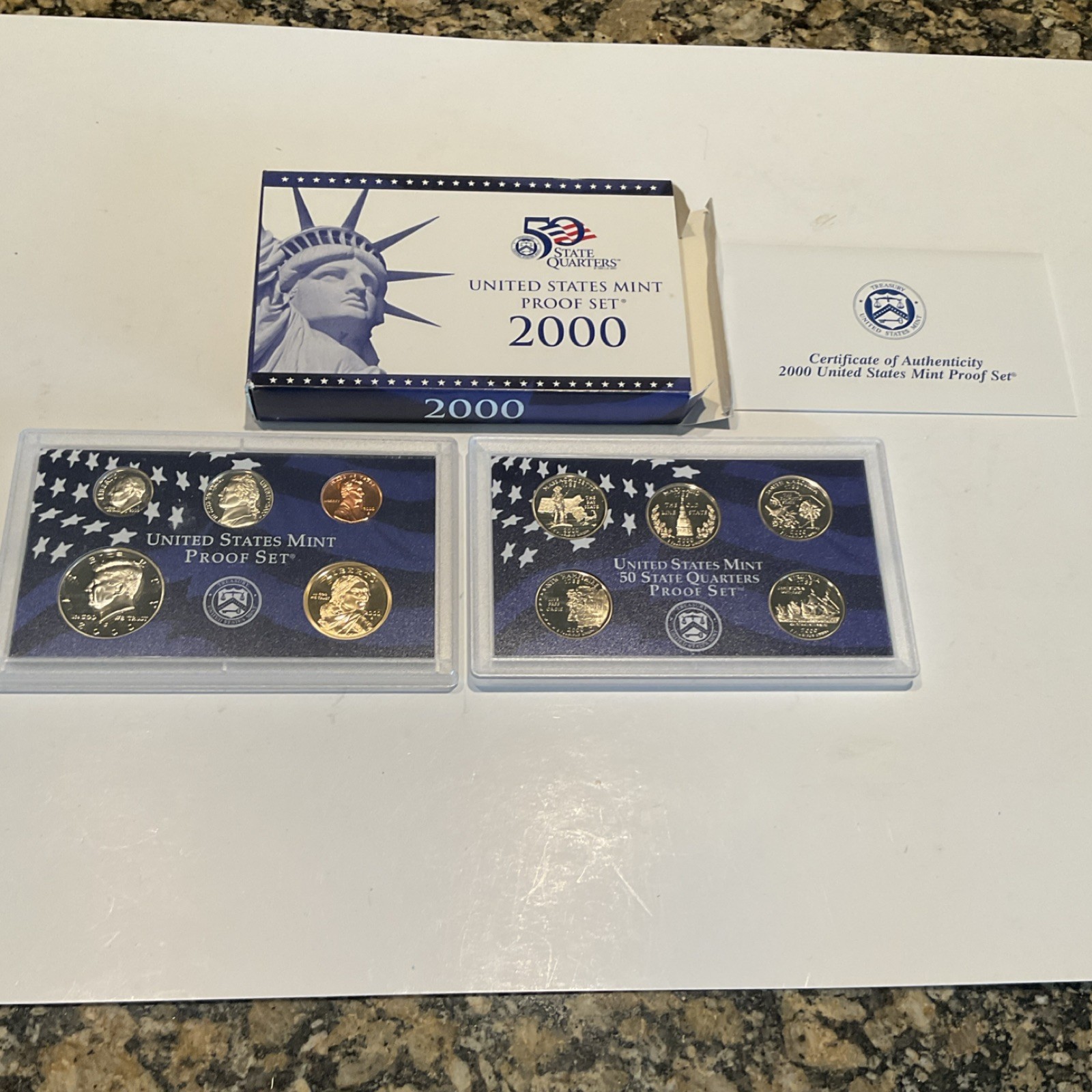 U.S. Mint 2000 S Proof Set 50 State Quarters San Francisco Uncirculated