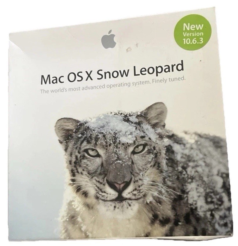 Apple Mac CPU OS X Snow Leopard Version 10.6.3 Install DVD Disc Guide Stickers