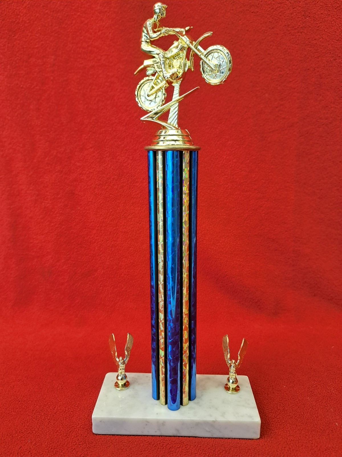Motorcycle Motocross Four Wheeler  Trophy 15" Inch Tall Marble High Quality