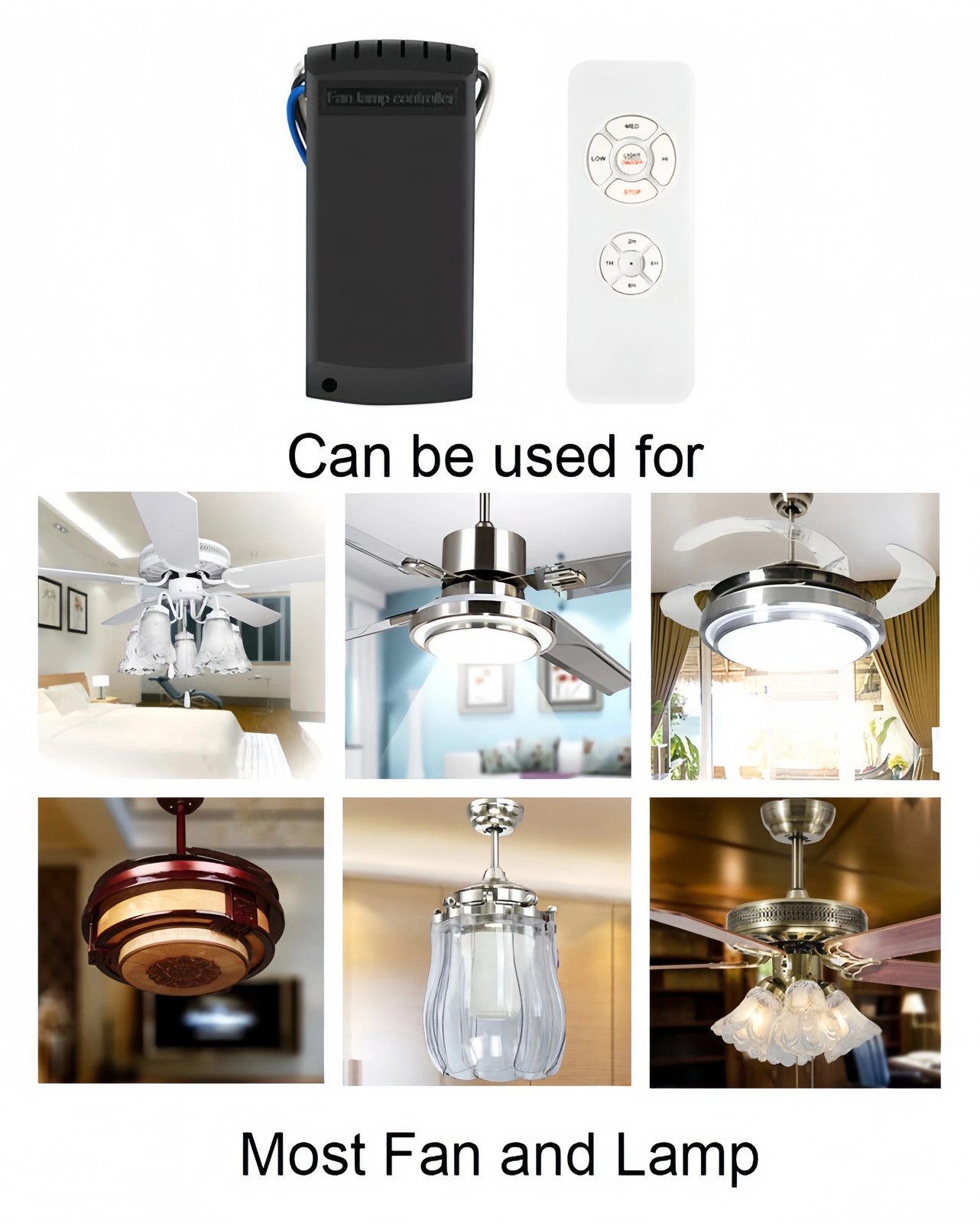 Universal Ceiling Fan Lamp Light Remote Control Receiver Kit Timing Wireless us