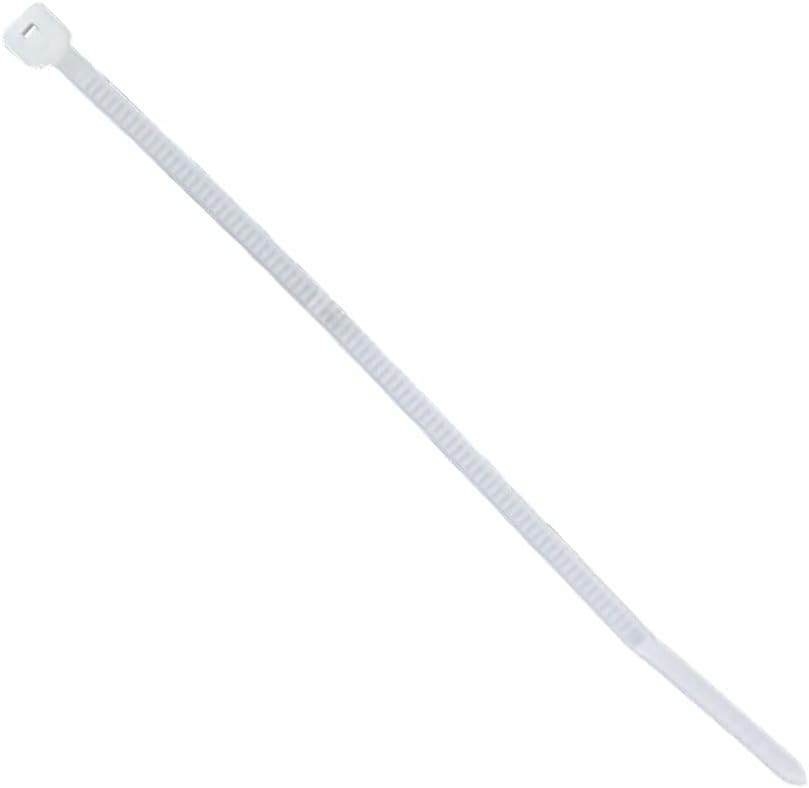 Construct Pro 4" Self-Locking Nylon Cable Ties Clear 100 Pack UV Rated
