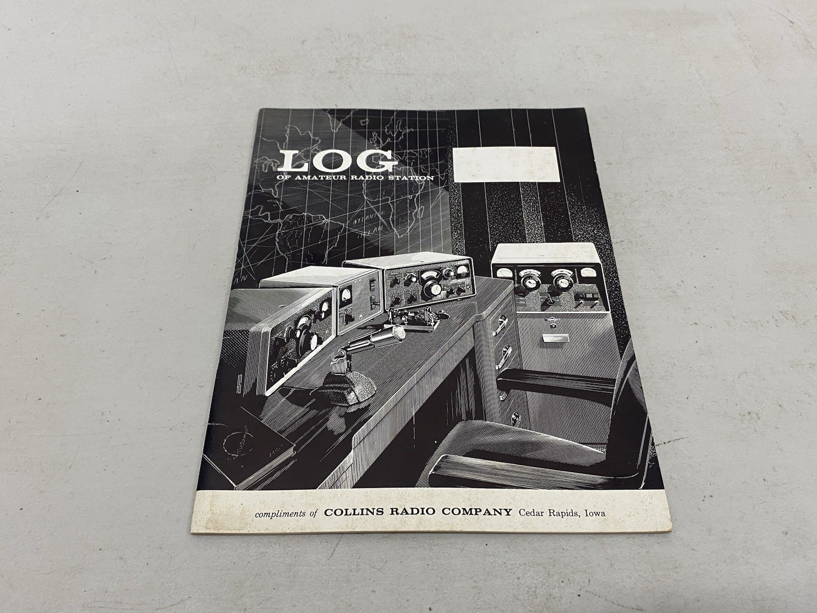 NOS Collins Ham Radio Log Book of Amateur Radio Station Cedar Rapid Iowa
