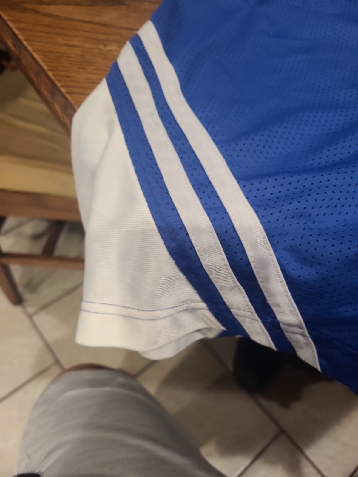 Spalding Regular Fit Shorts - Men's Medium Blue & White With Draw String