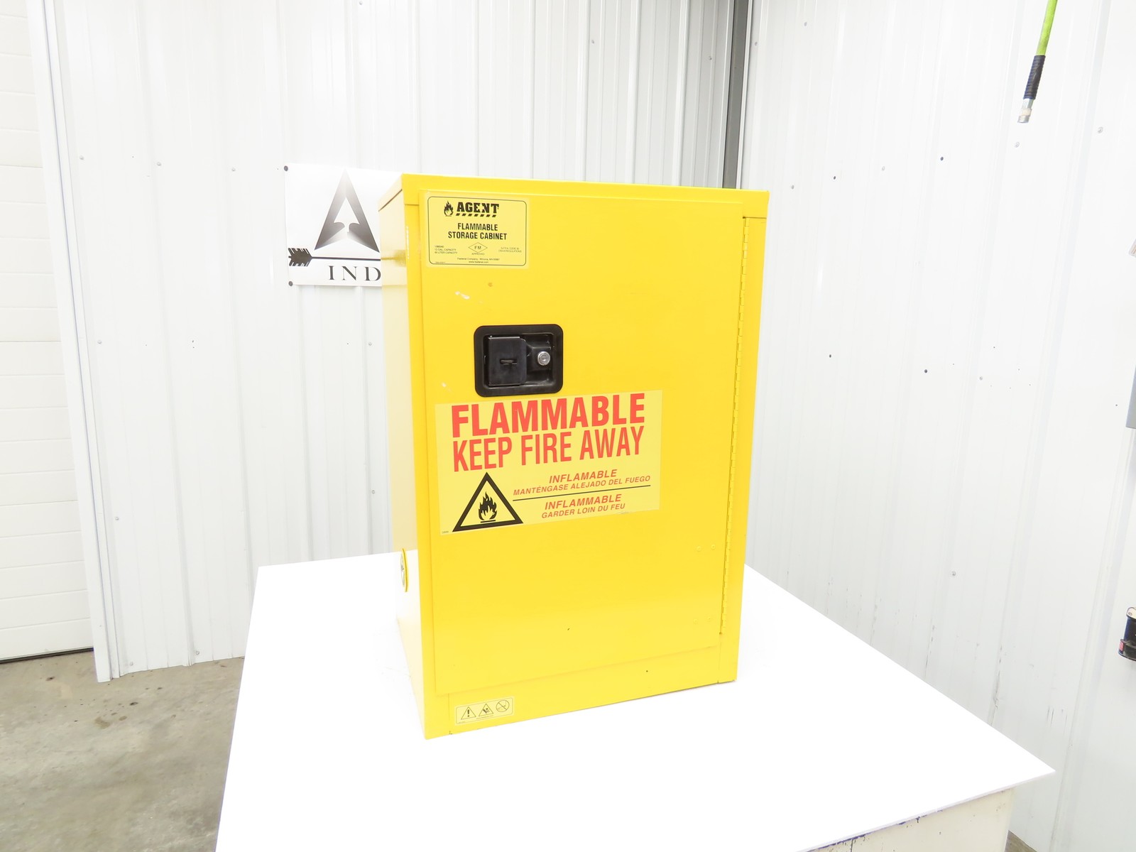 Agent 1068340 Flammable Safety Cabinet 12 Gallon Liquid Yellow 1 Shelf