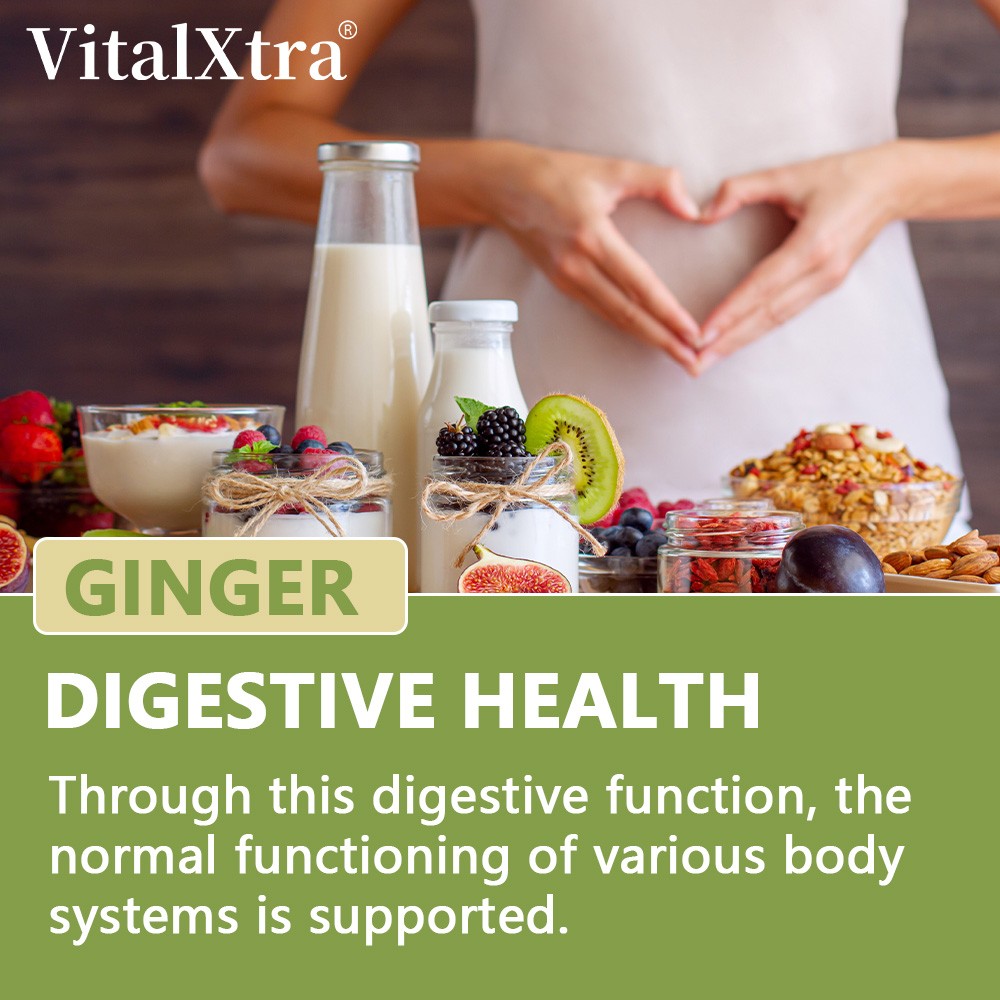 Ginger Root Capsules 950mg, for Digestive Support, Immune Wellness,120 Capsules