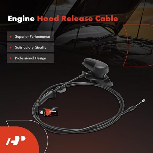 78 inch Front Hood Latch Release Cable with Handle | Compatible with Lincoln