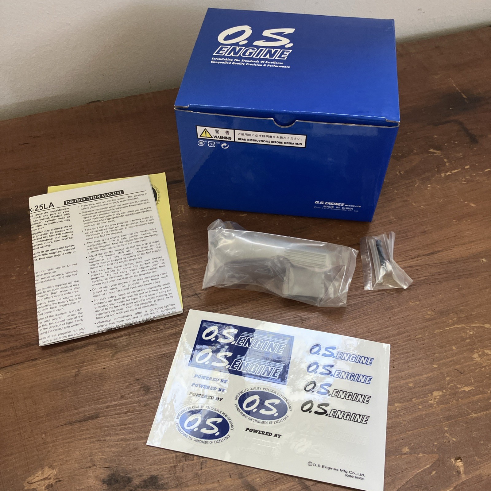 OS Engine Max 15LA 11532 Muffler, Box, Instructions, Decals *No Engine*