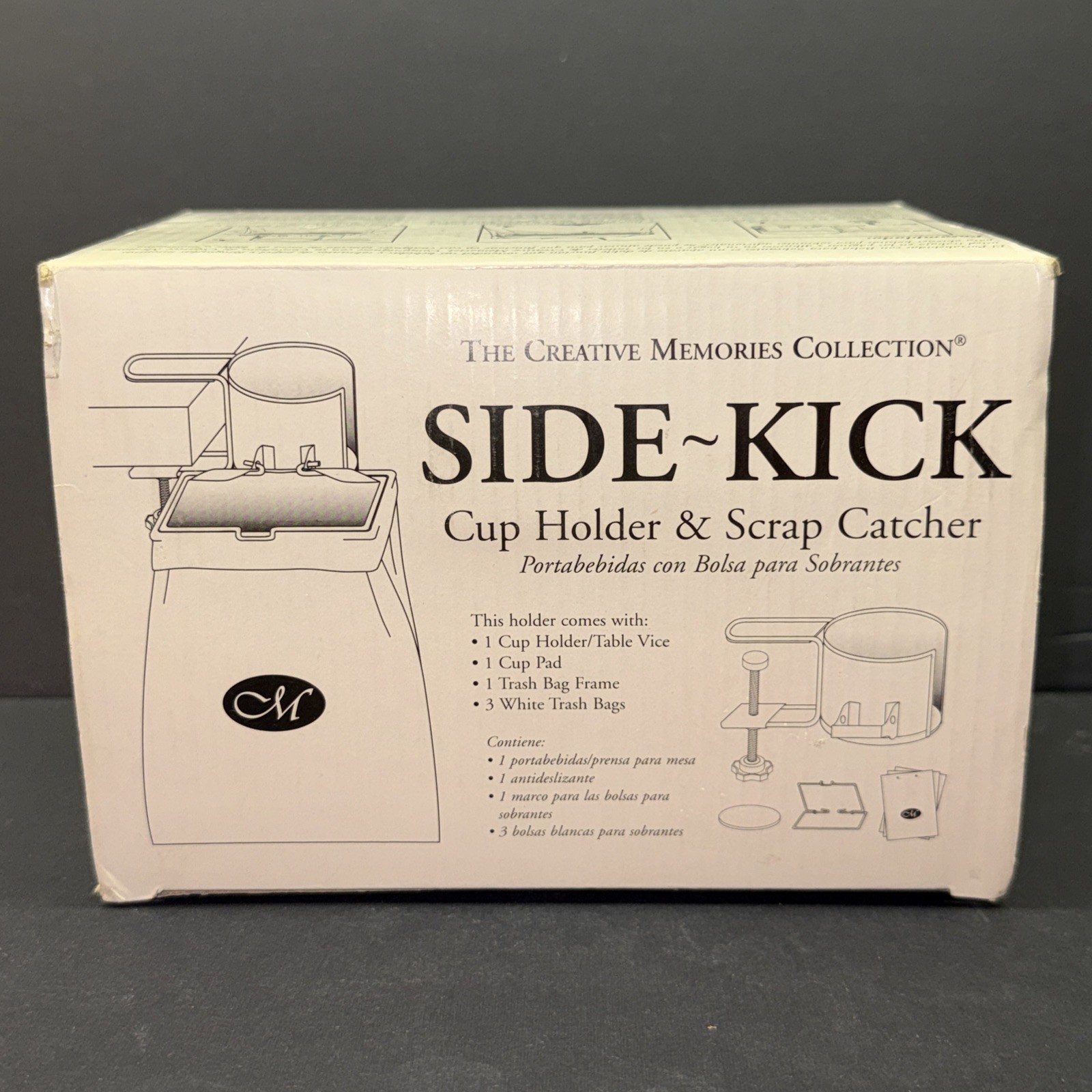 Creative Memories Side-Kick Cup Holder & Scrap Catcher Craft Table Clamp Set