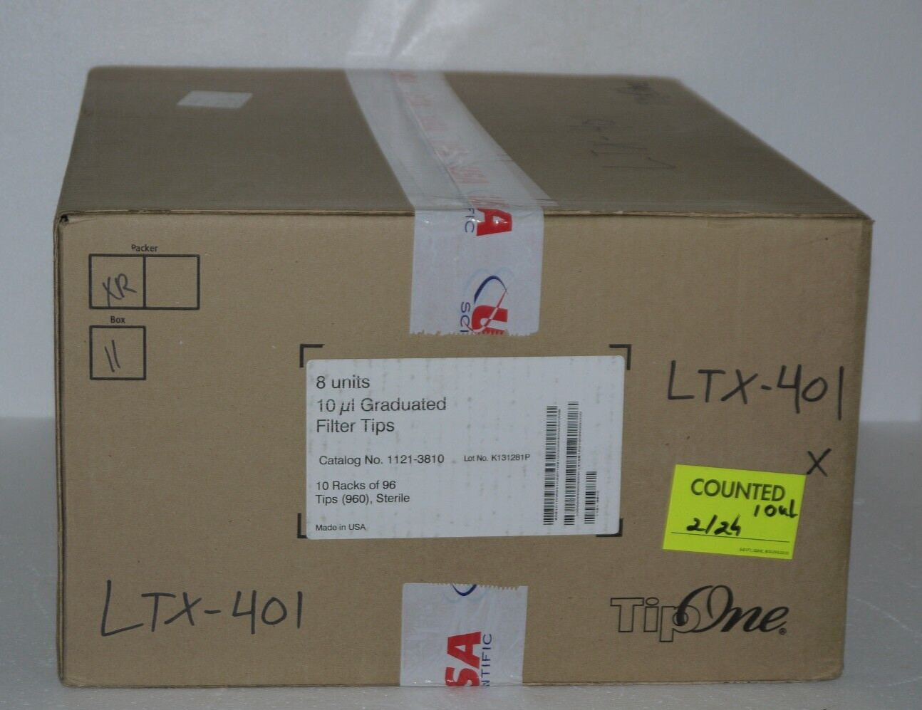 USA Scientific 1121-3810 TipOne Filter Pipette 10uL Graduated 7680 Tips New