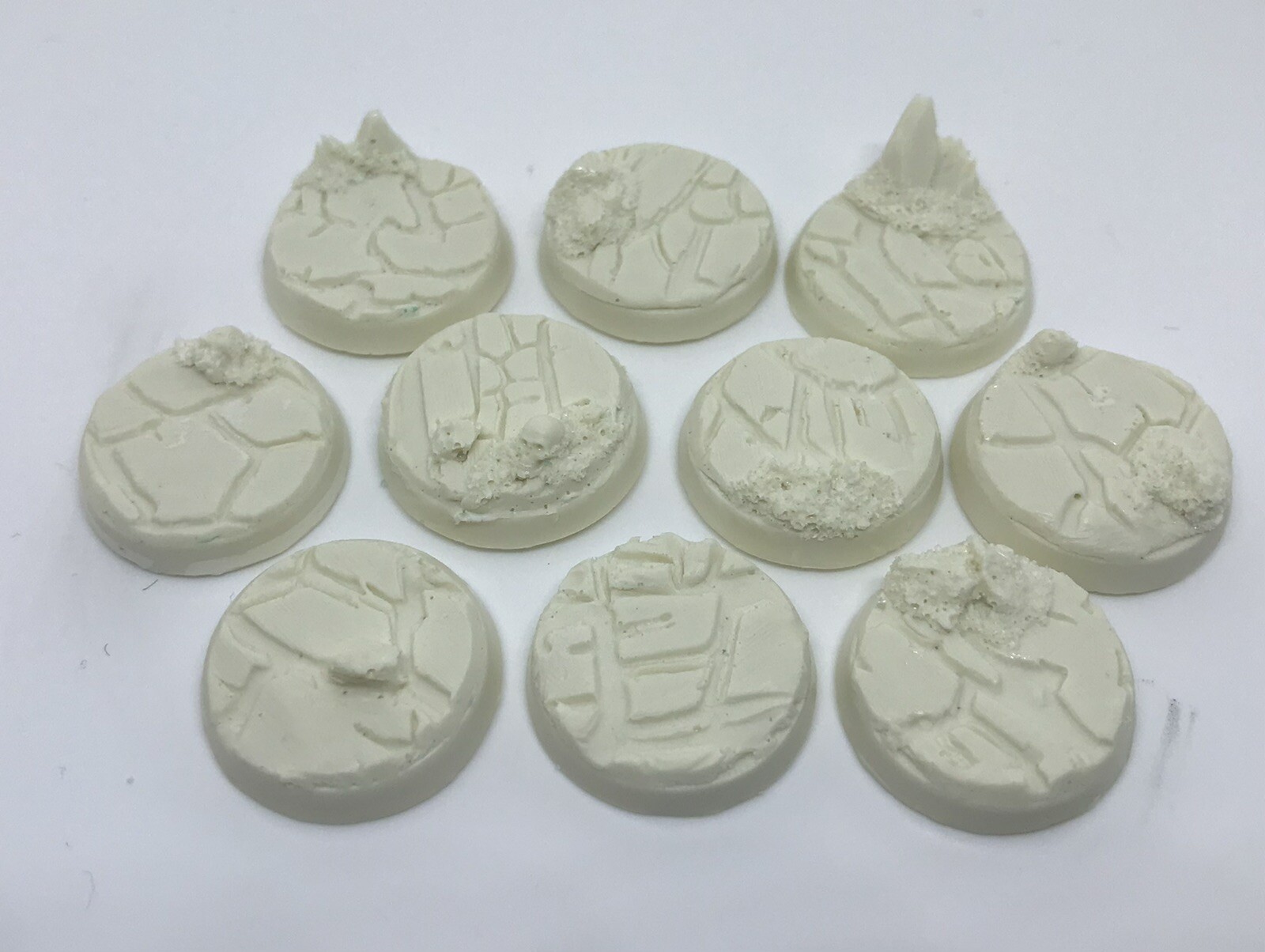 Warhammer Age of Sigmar 40K Custom Frozen Bases Ten (10) 25mm Round resin bases
