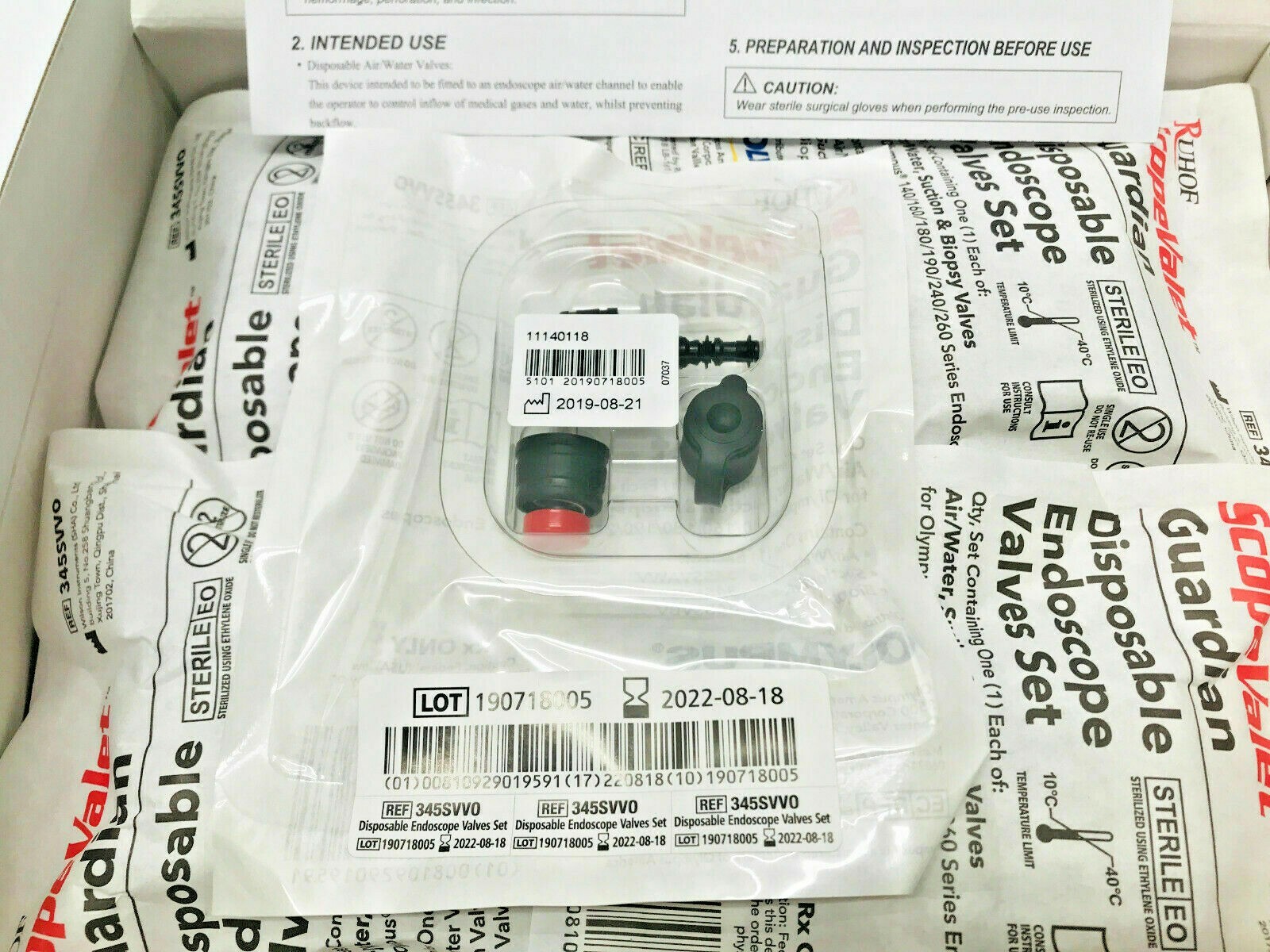 OLYMPUS Valves, Air/Water, Suction & Biopsy by RUHOF, 25 Sets!!!