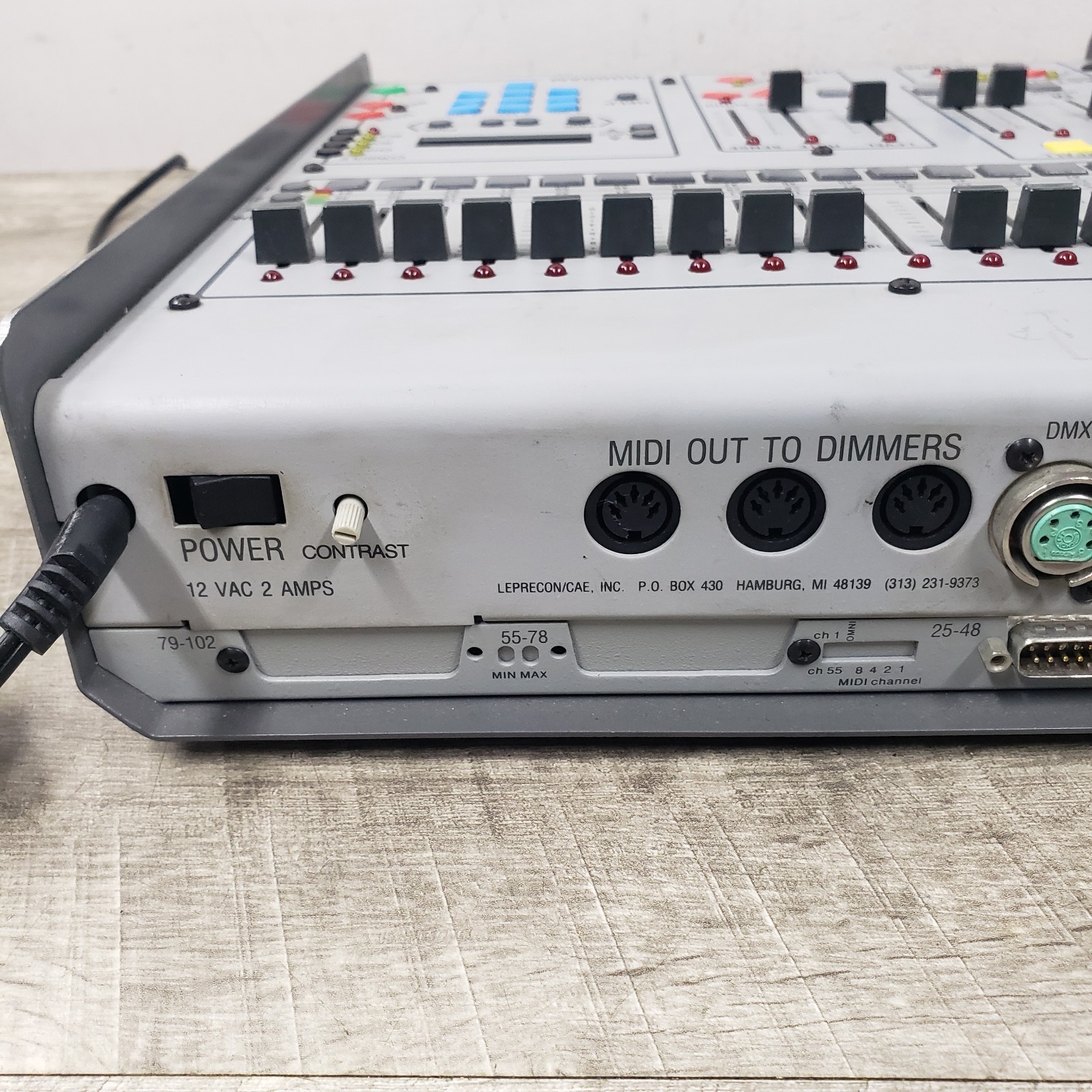 *UNTESTED* Powers Up - Leprecon LM-850 MIDI Light Board Control Console *PARTS*