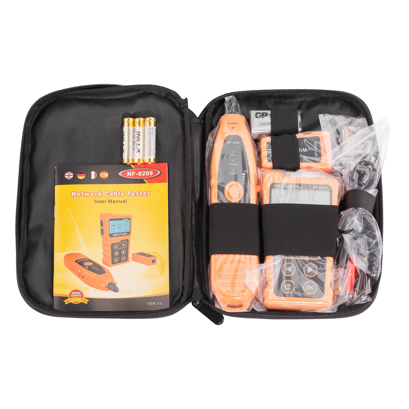 NF-8209 PoE Tester Network Cable Tester Cat5 Cat6 CAT6a Lan Test Network Tool