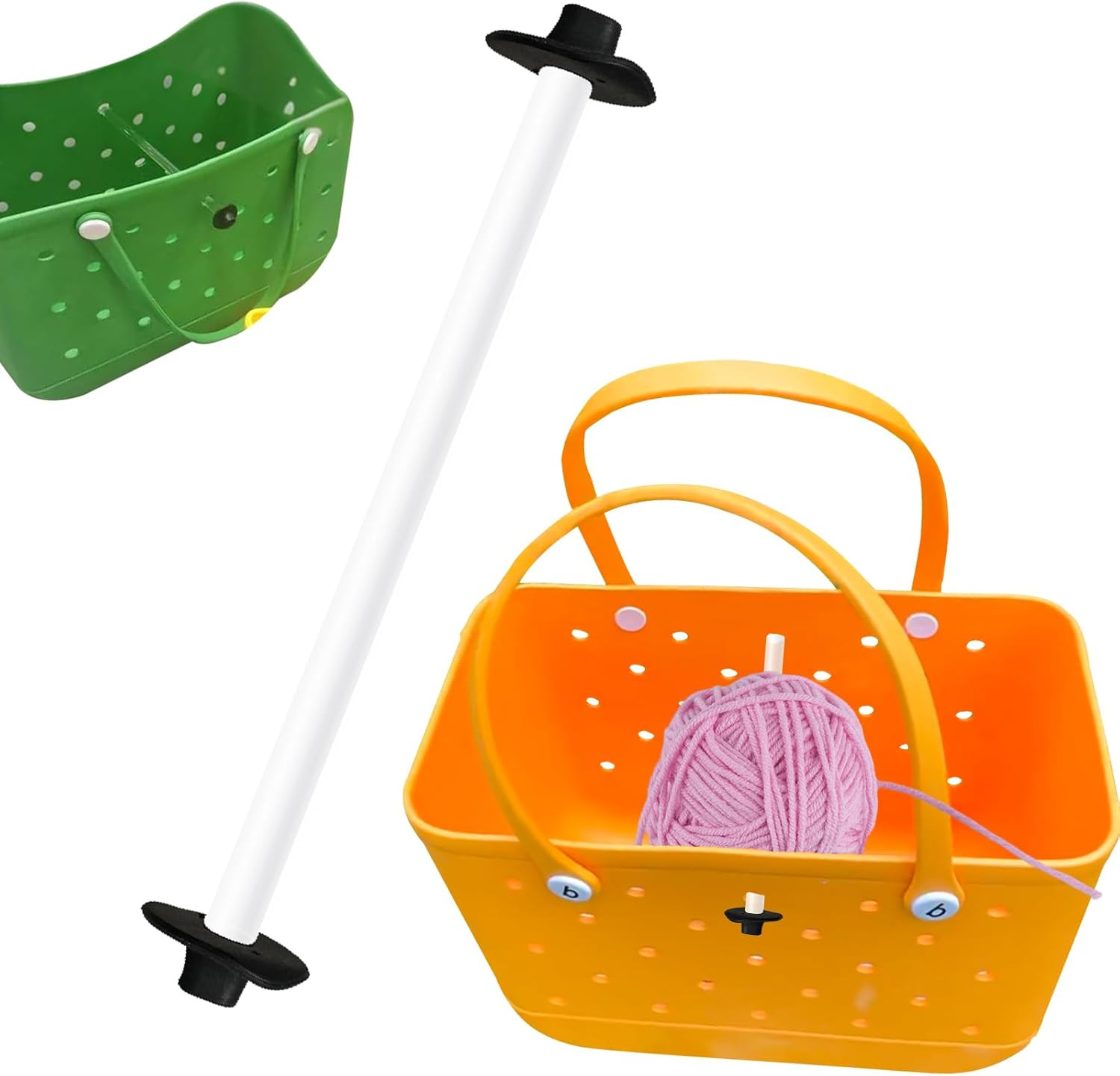 8Inch Compatible Spinners with 2 Straw Sleeves, Transparent Yarn Wheels for Croc