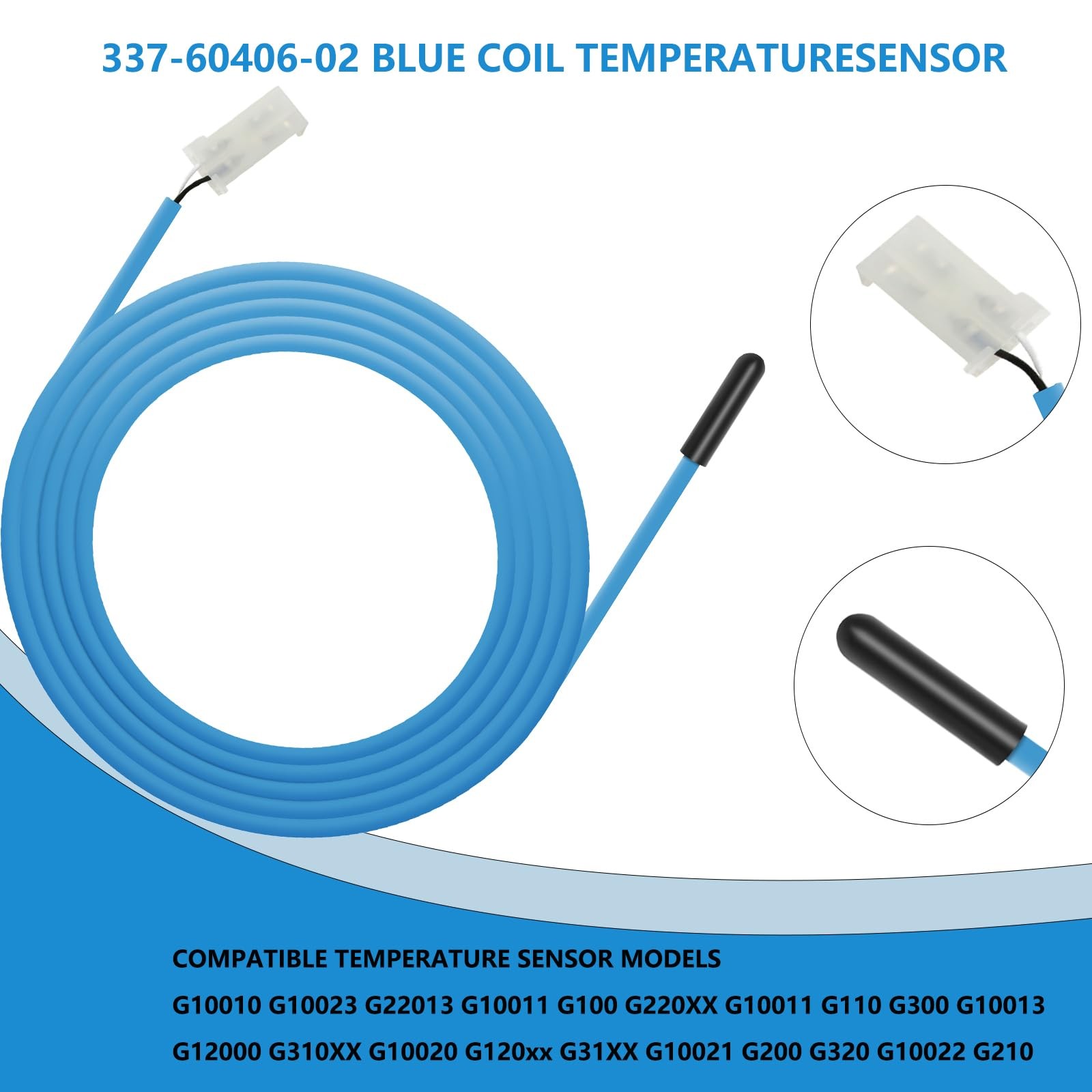 Coil Probe Temperature Sensor 74 inch Blue Cable Replacement 337-60406-02