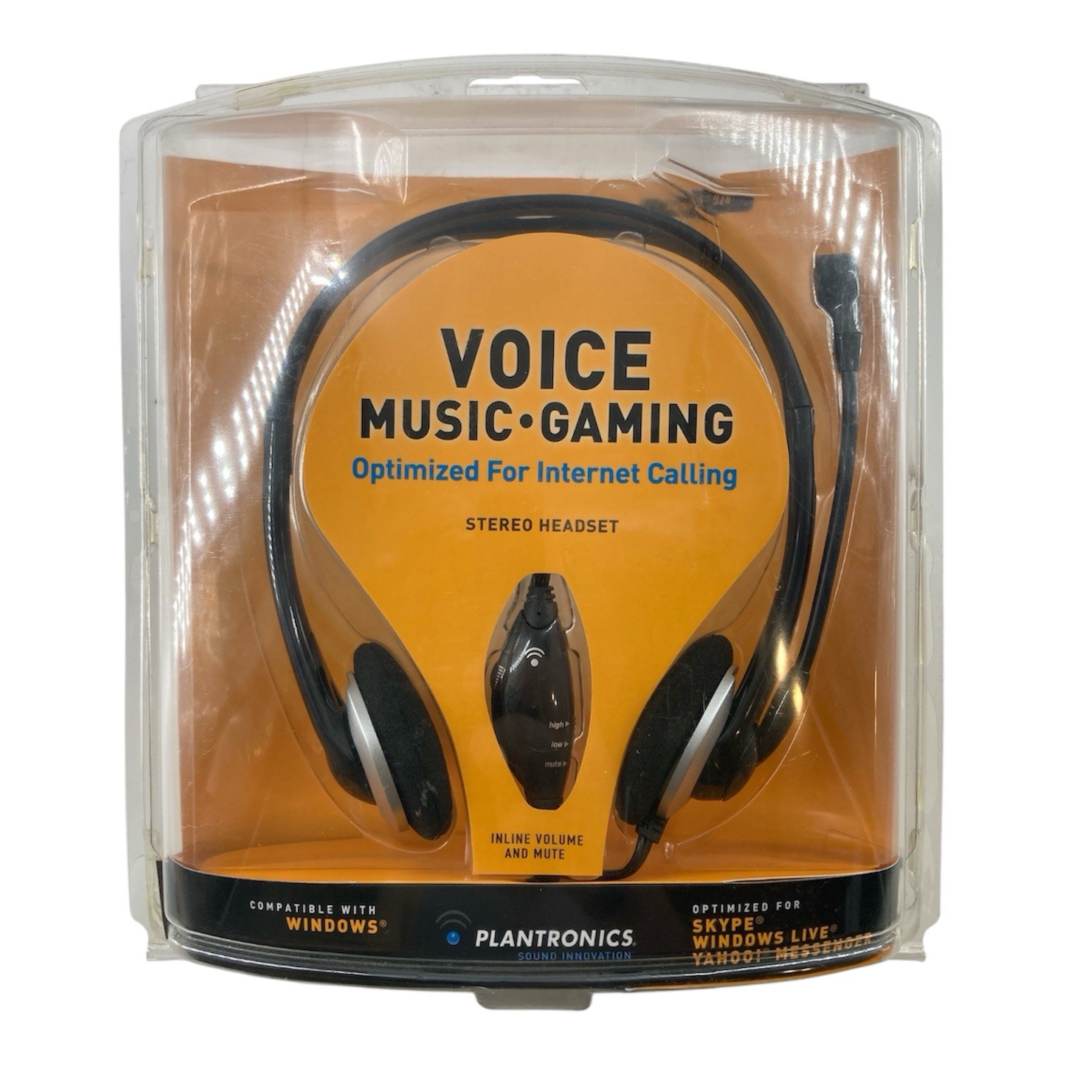 Plantronics Audio 326 Black New Headband Headsets Voice Gaming Music