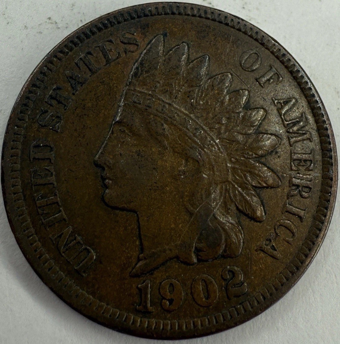 1902 Indian Head Cent Exact Coin Imaged #IND1167