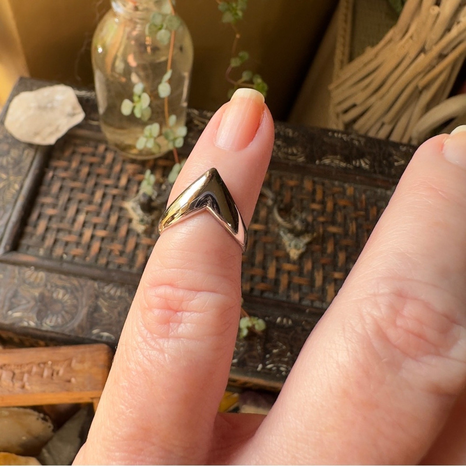 V Shaped Sterling Silver Toe Ring