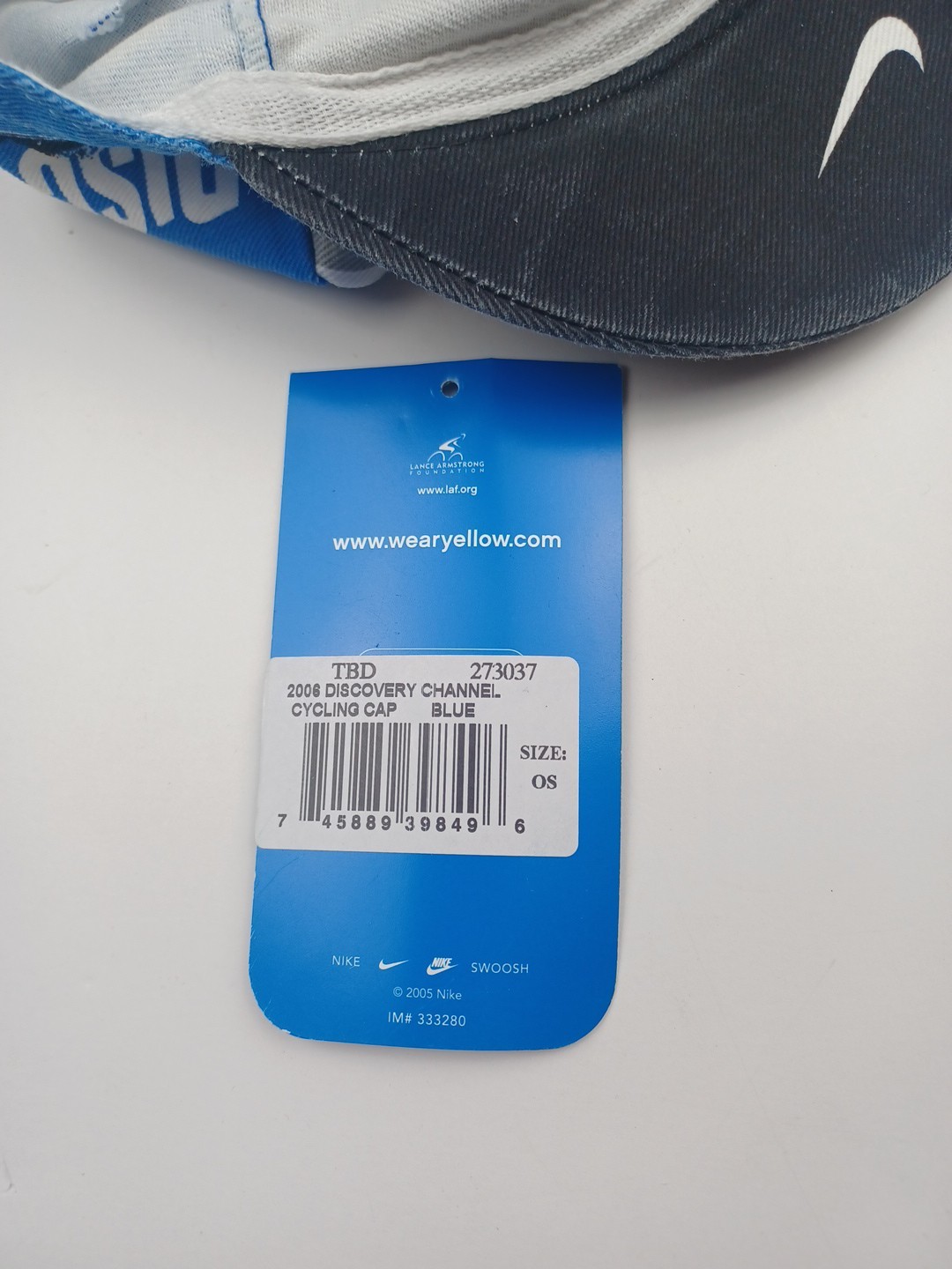 Discovery Channel Pro Cycling Team Hat Nike AMD OSFA 2005