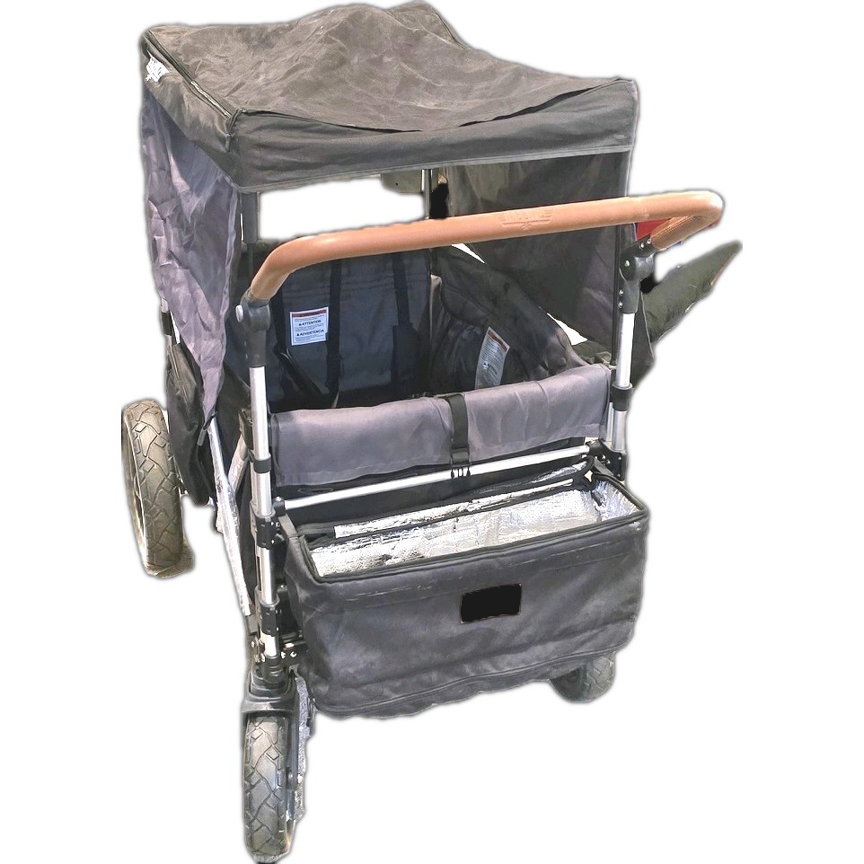 Keenz 7s Stroller Wagon - Gray includes canopies and all accessories.