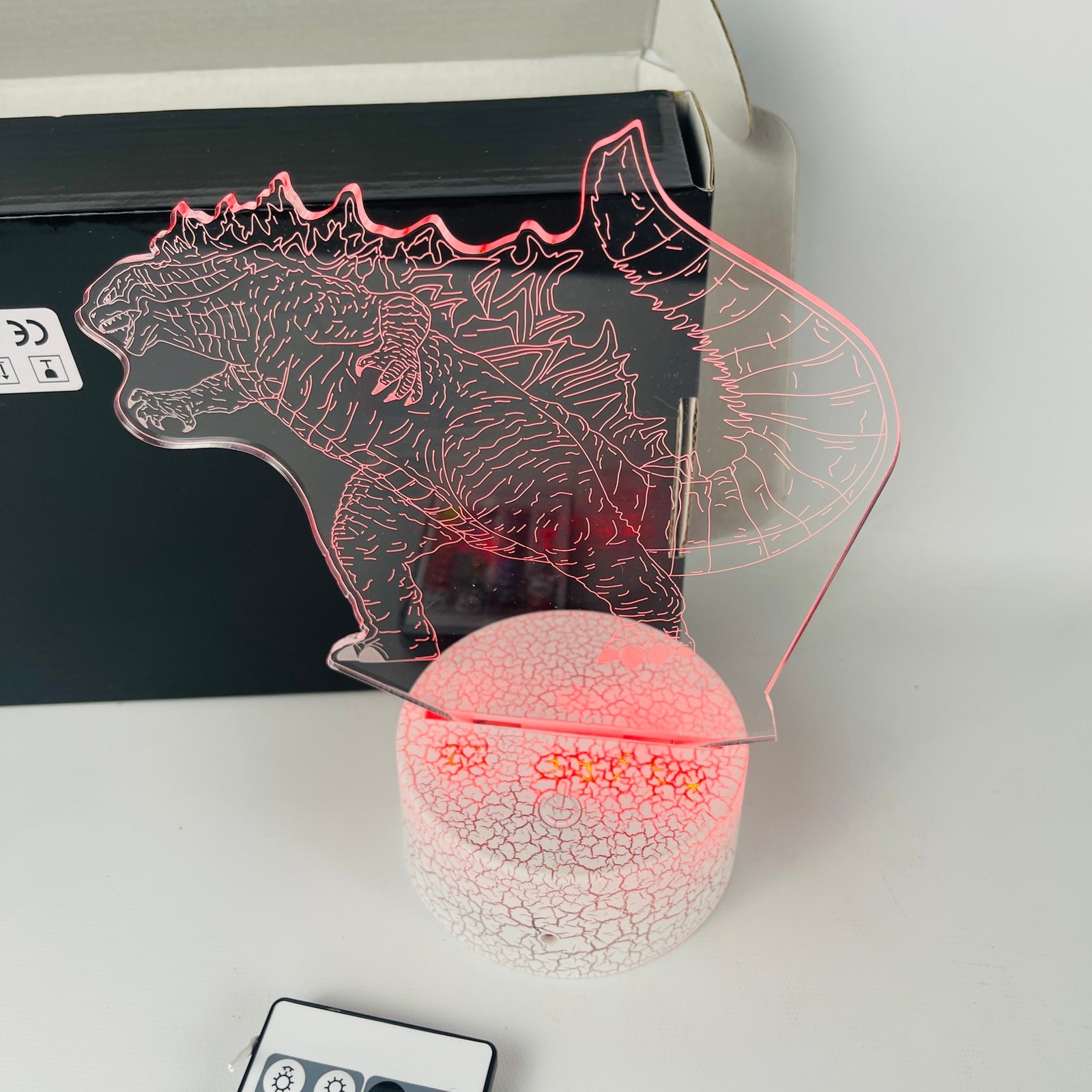 Godzilla Night Light LED 3D Lamp Illusion with Remove Multicolors