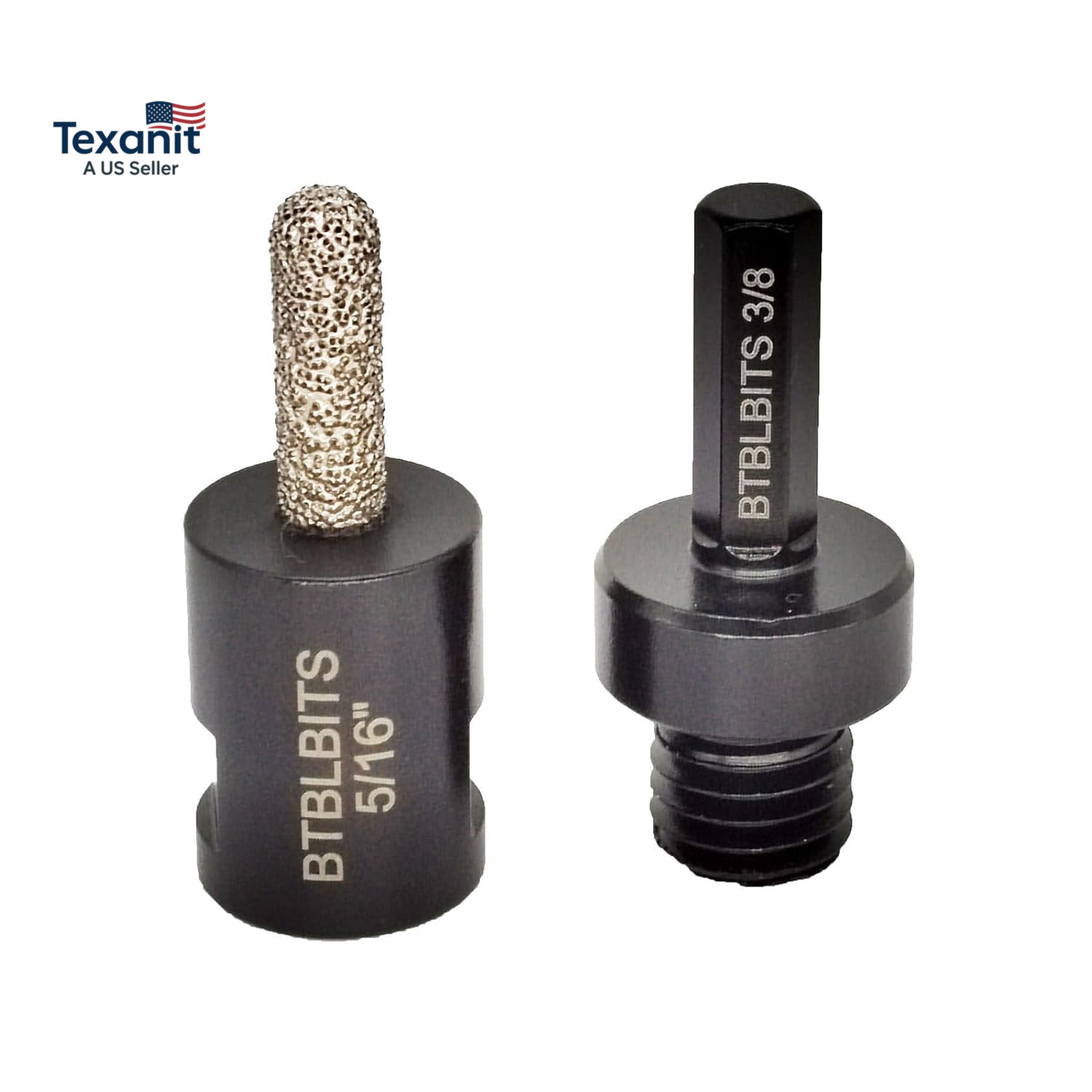 Diamond Mortar Raking Bit 5/16" X 1" Router Bits with 5/8-11 Thread plus 3/8" He