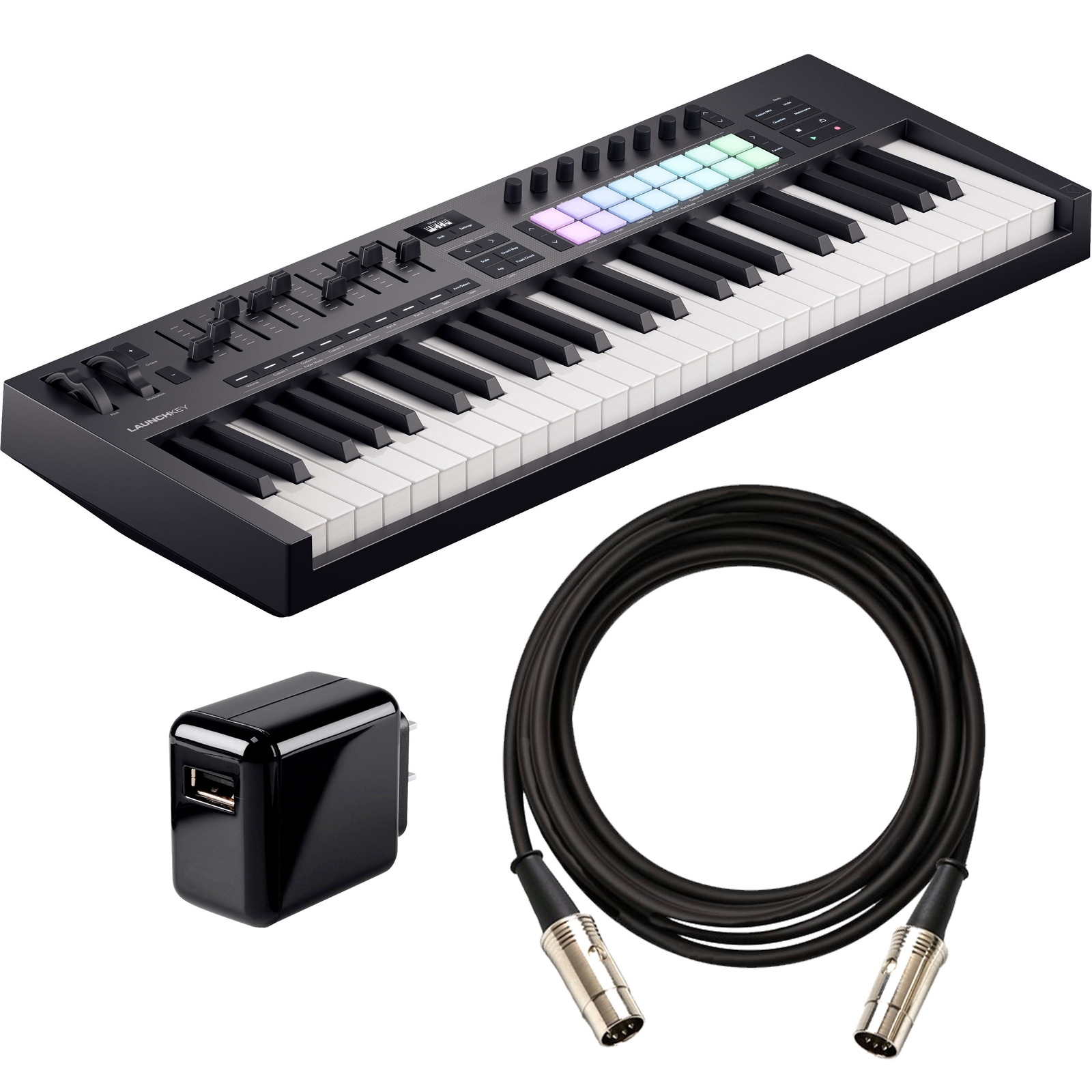 Novation Launchkey 49 Mk4 Keyboard Controller POWER & CABLE KIT