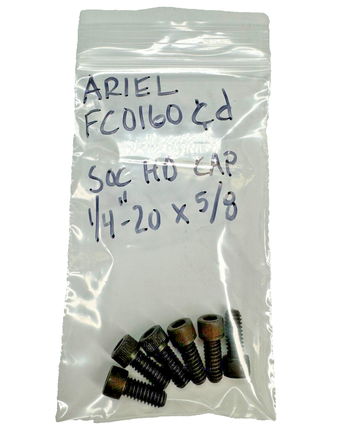 ARIEL FC0160CD SOC HD CAP SCREW 1/4"-20 x 5/8" Long (6 per Bag)