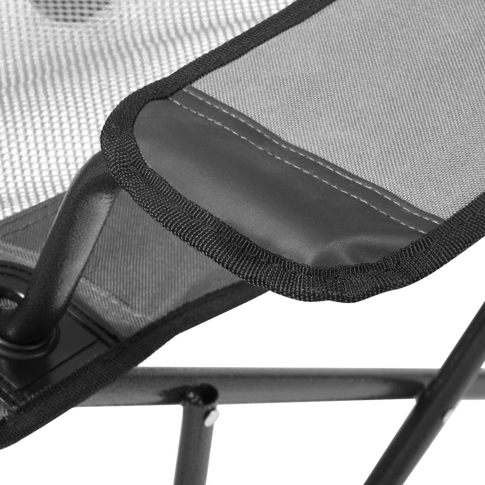 Reclining Folding Camping Chair, 4 Adjustable Positions w/ Headrest & Footrest