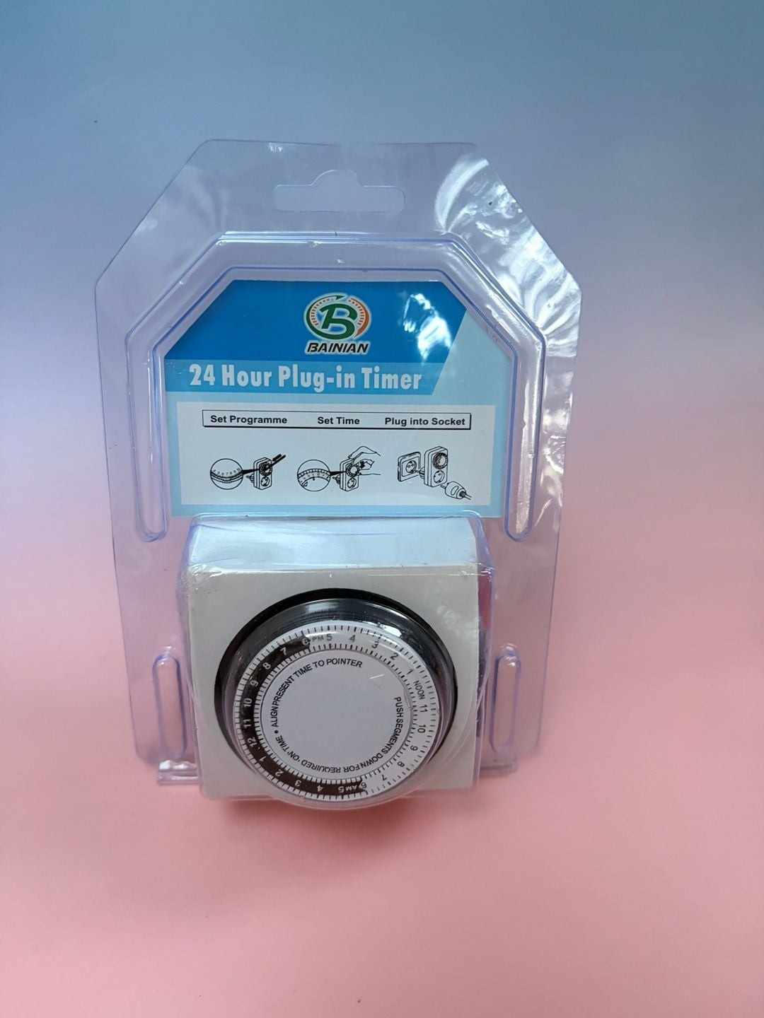 Bainian 24 Hour Plug-in Mechanical Timer FD60-U2 Dual Outlet