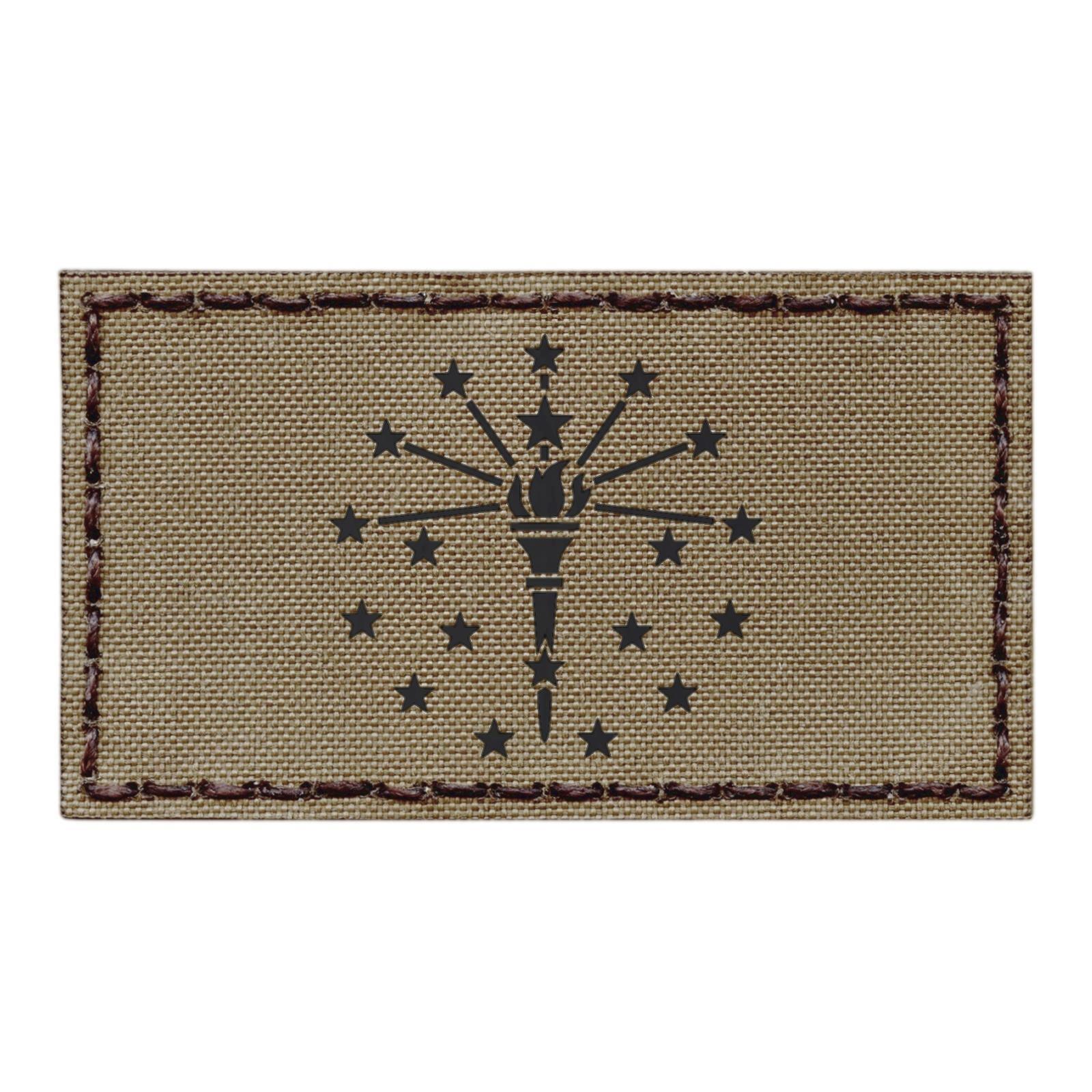 IR Indiana state flag tan coyote IFF infrared morale tactical patch