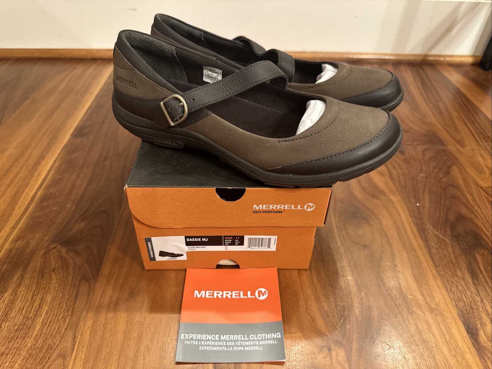Merrell J42602 Dassie MJ Women's Casual Brown leather/nubuck Mary Jane Size 11